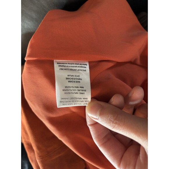 Opening Ceremony Soft Suede Brown & Terracotta Colorblock A-line Skirt Size 2 - Picture 8 of 8